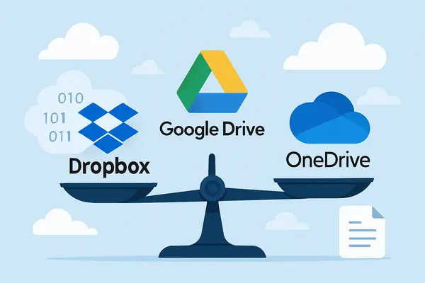 Armazenamento na nuvem: Dropbox vs Google Drive vs OneDrive