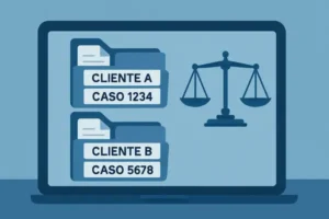Como organizar arquivos jurídicos digitais por cliente e caso